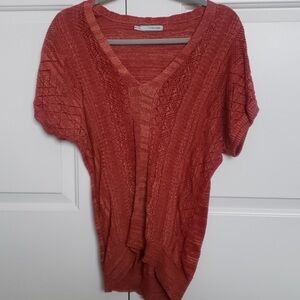 UEC Maurices Orange Sweater short sleeve top Medium
